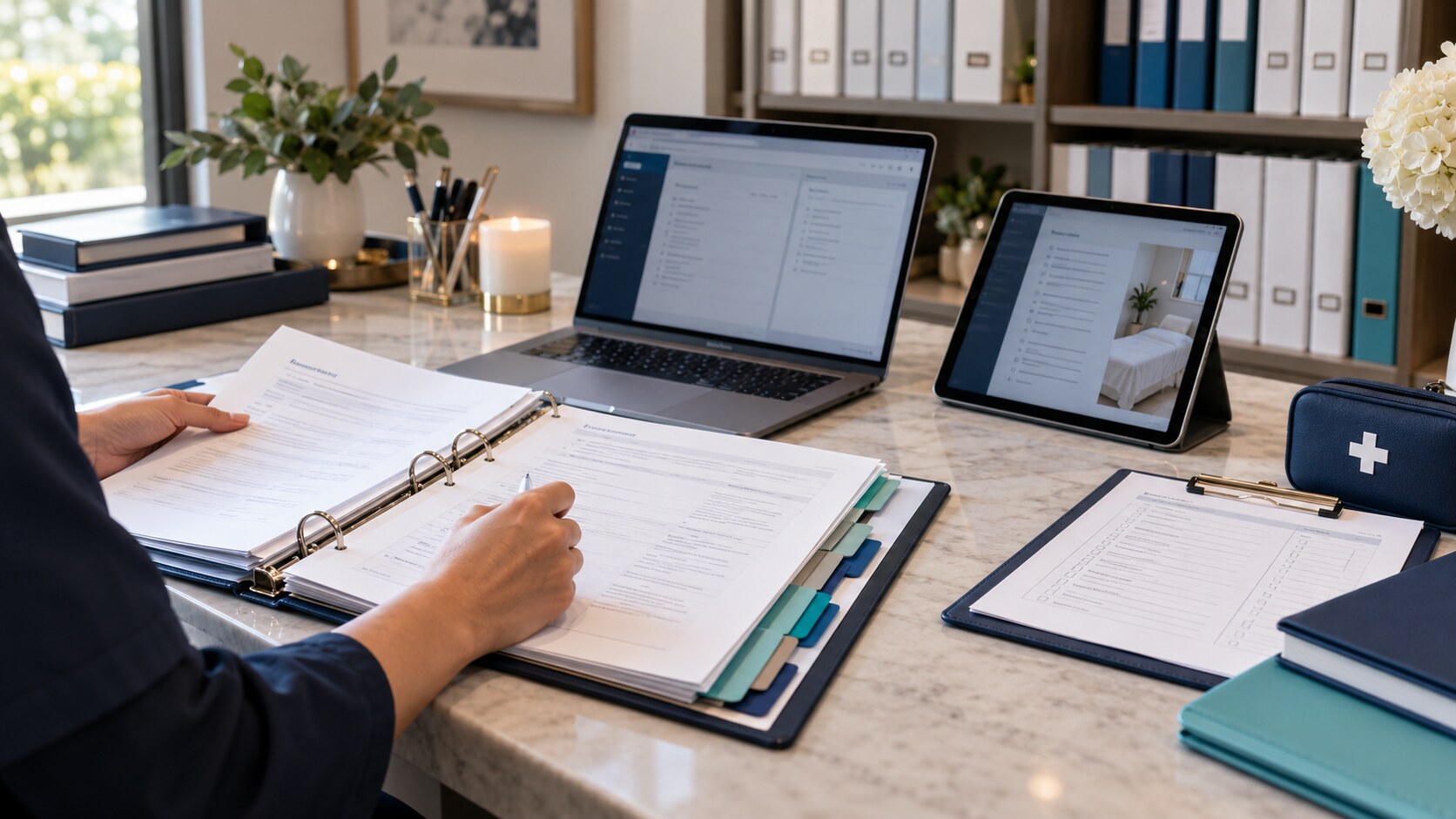 Controlled paper and digital clinic documentation