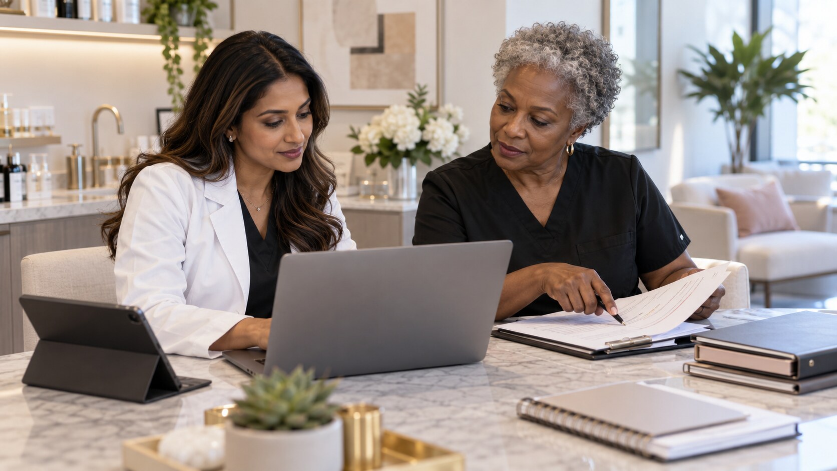 Clinic professionals customizing templates