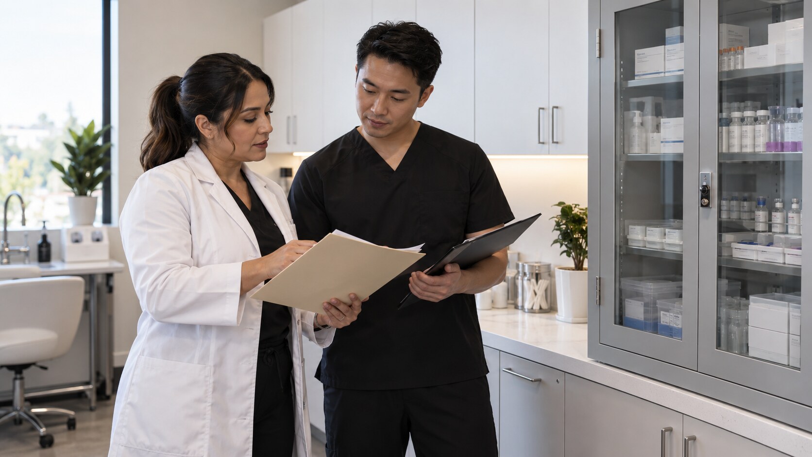 Clinical team reviewing the service workflow