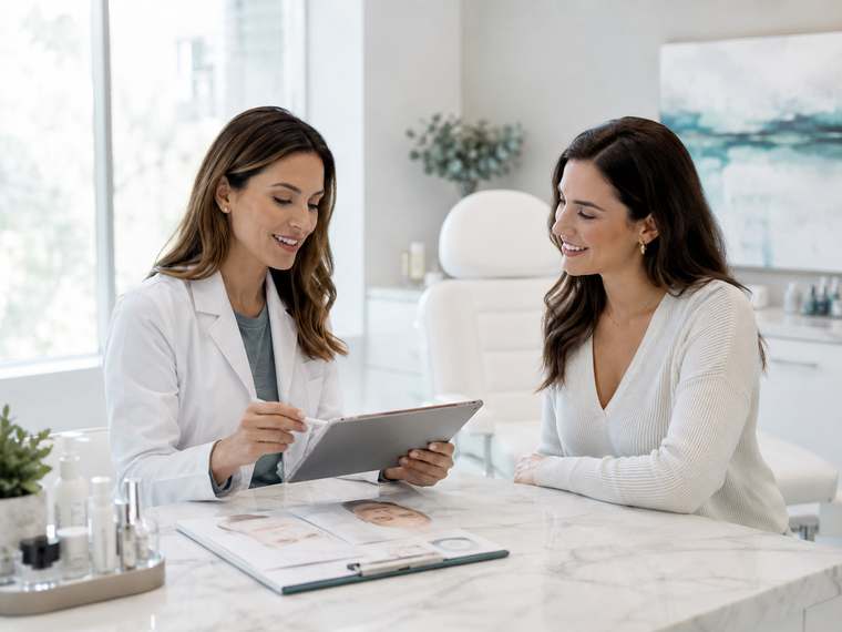 Aesthetic clinic consultation scene 1