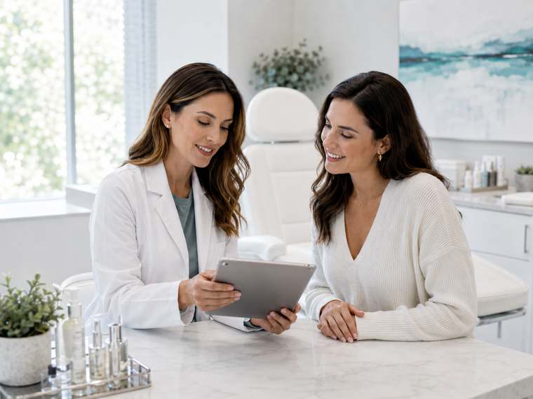Aesthetic clinic consultation scene 4
